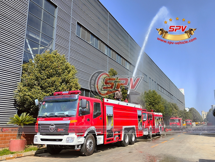 12,000 Litres Water Foam Fire Truck FOTON - Testing 2